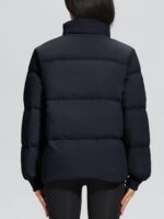 Women's Winter Down Puffer Jackets Stand Collar Zip Up Water Resistant Warm Padded Quilted Coat with Pockets - Image 2
