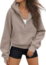 Womens Hoodies Fleece Fall Fashion Outfits Workout Sweatshirts Y2k Winter Zip Up Jackets Oversized Tops Clothes