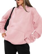 Women's Hoodies Sweatshirts Cute Long Sleeve Tops Loose Fleece Pullover Shirts with Pocket - Image 2