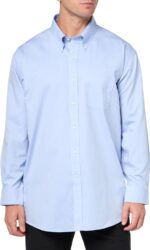 Men Non-Iron  Pinpoint Regular Dress Shirt