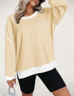 Women Crewneck Sweatshirts Pullover Tops Long Sleeve Shirts Loose Fit Tops Casual Fall Outfits Y2K Clothes - Image 2