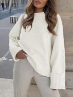 Women's Oversized Sweaters  Long Sleeve Fuzzy Knit Casual Chunky Pullover Sweater Fall Outfits Clothes - Image 2