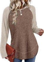Long Sleeve Shirts for Women Fall Sweaters  Lightweight Casual Tunic Tops Loose Fit Winter Clothing S-2XL - Image 2